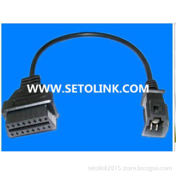 MINI 3 PIN TO OBD2 16 PIN FEMALE ADAPTER CABLE WITH SOCKETS